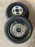ETM/MotoTec Supermoto Wheel Set